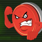 angry red button