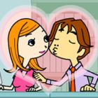 office lovers kissing