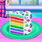 rainbow cake cooking