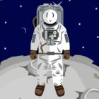 stickman in space