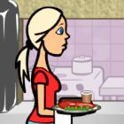the waitress